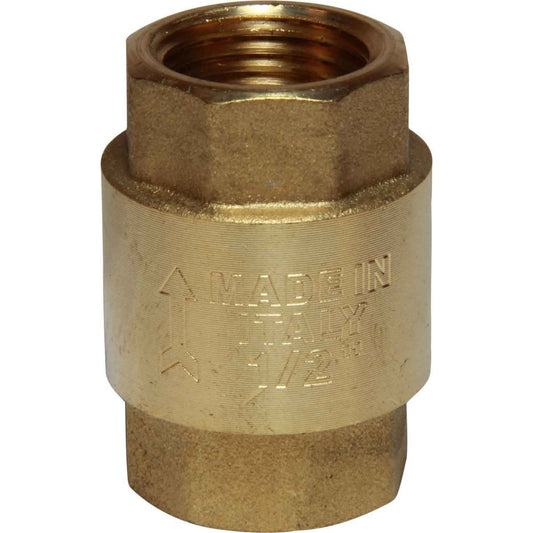 Maestrini Brass Inline Spring Check Valve (Female / 1/2" BSP) 406603