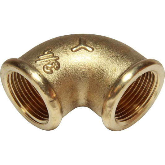 Maestrini Brass Compact 90 Degree Elbow (Female Ports / 3/4" BSP) 407004