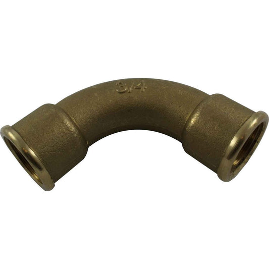 Maestrini Brass Swept 90 Degree Elbow (Female Ports / 3/4" BSP) 407024