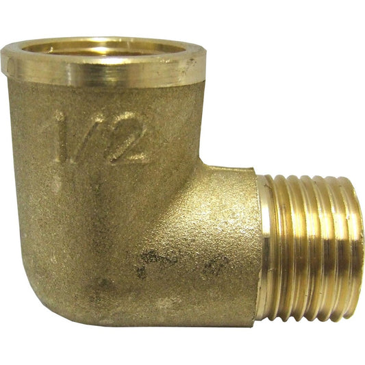 Maestrini Brass Compact 90 Degree Elbow (1/2" BSPT Male/BSP Female) 407043
