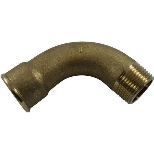 Maestrini Brass Swept 90 Degree Elbow (1" BSPT Male/BSP Female) 407065