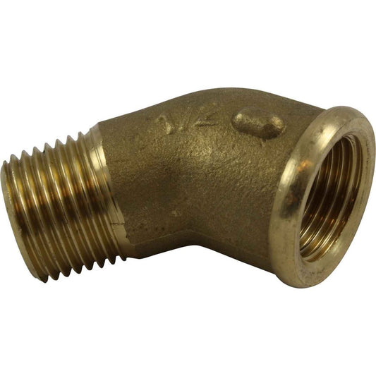 Maestrini Brass Compact 45 Degree Elbow (1/2" BSPT Male/BSP Female) 407093