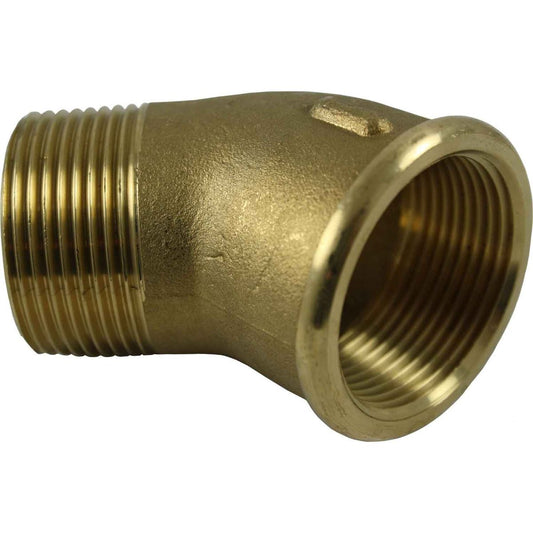 Maestrini Brass Compact 45 Degree Elbow (1-1/4" BSPT Male/BSP Female) 407096