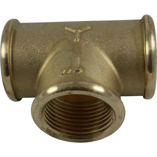 Maestrini Brass Equal Tee Fitting (Female Ports / 1" BSP) 407105