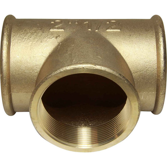 Maestrini Brass Equal Tee Fitting (Female Ports / 2-1/2" BSP) 407109