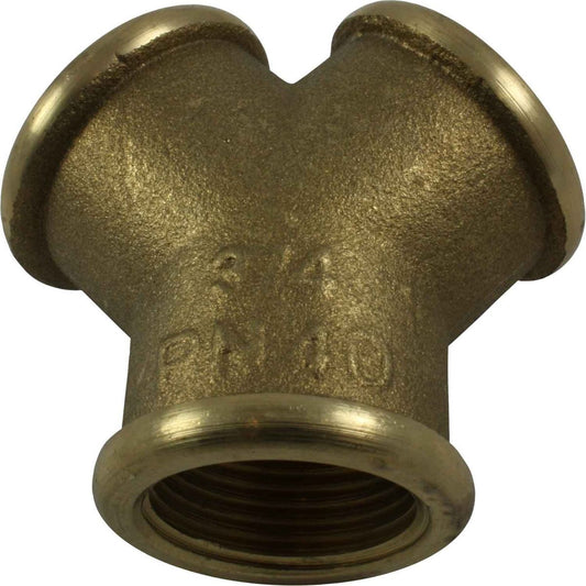 Maestrini Brass Equal Y Fitting (Female Ports / 3/4" BSP) 407144