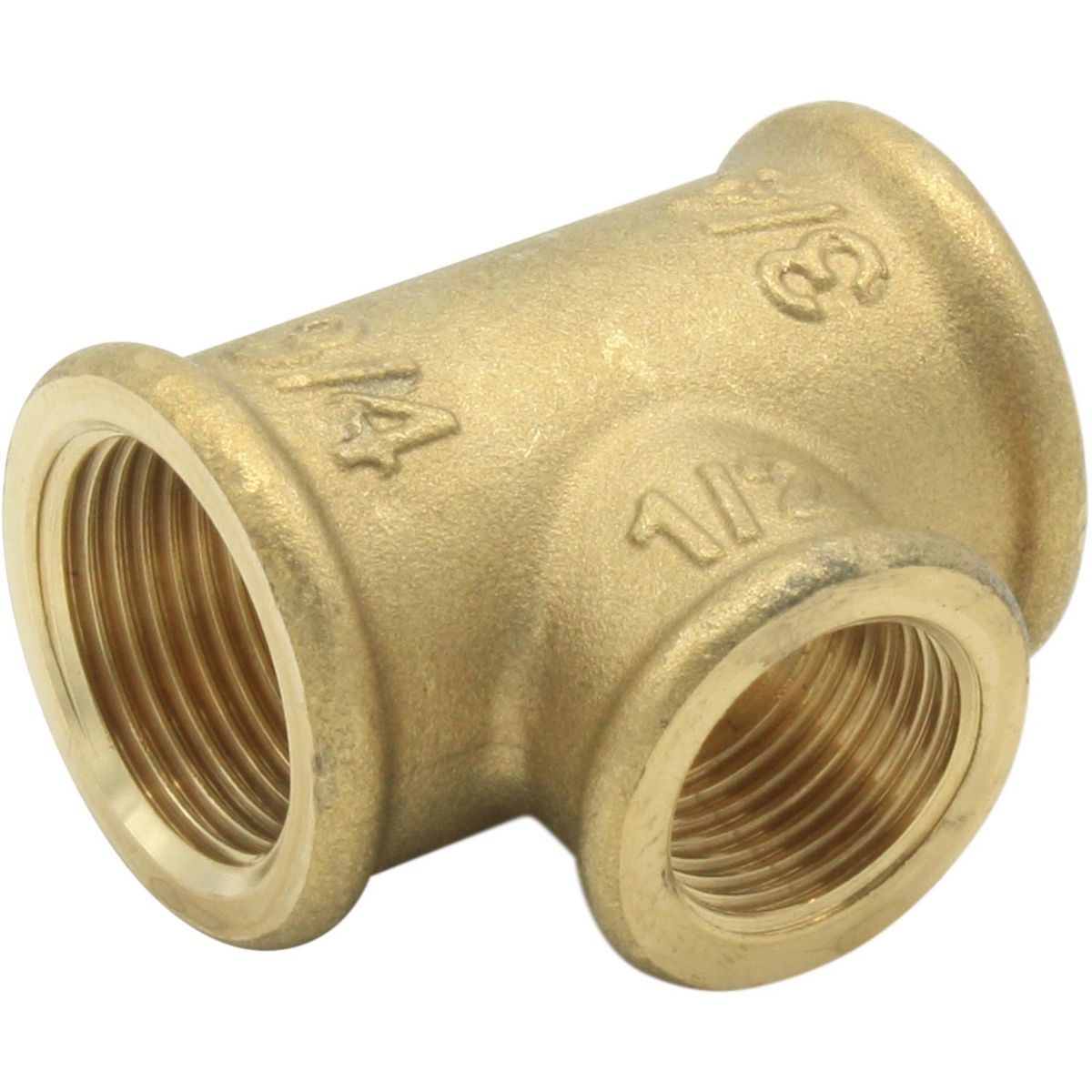 Maestrini Brass Unequal Tee Fitting (Female Ports / 3/4" x 1/2" BSP) 407164