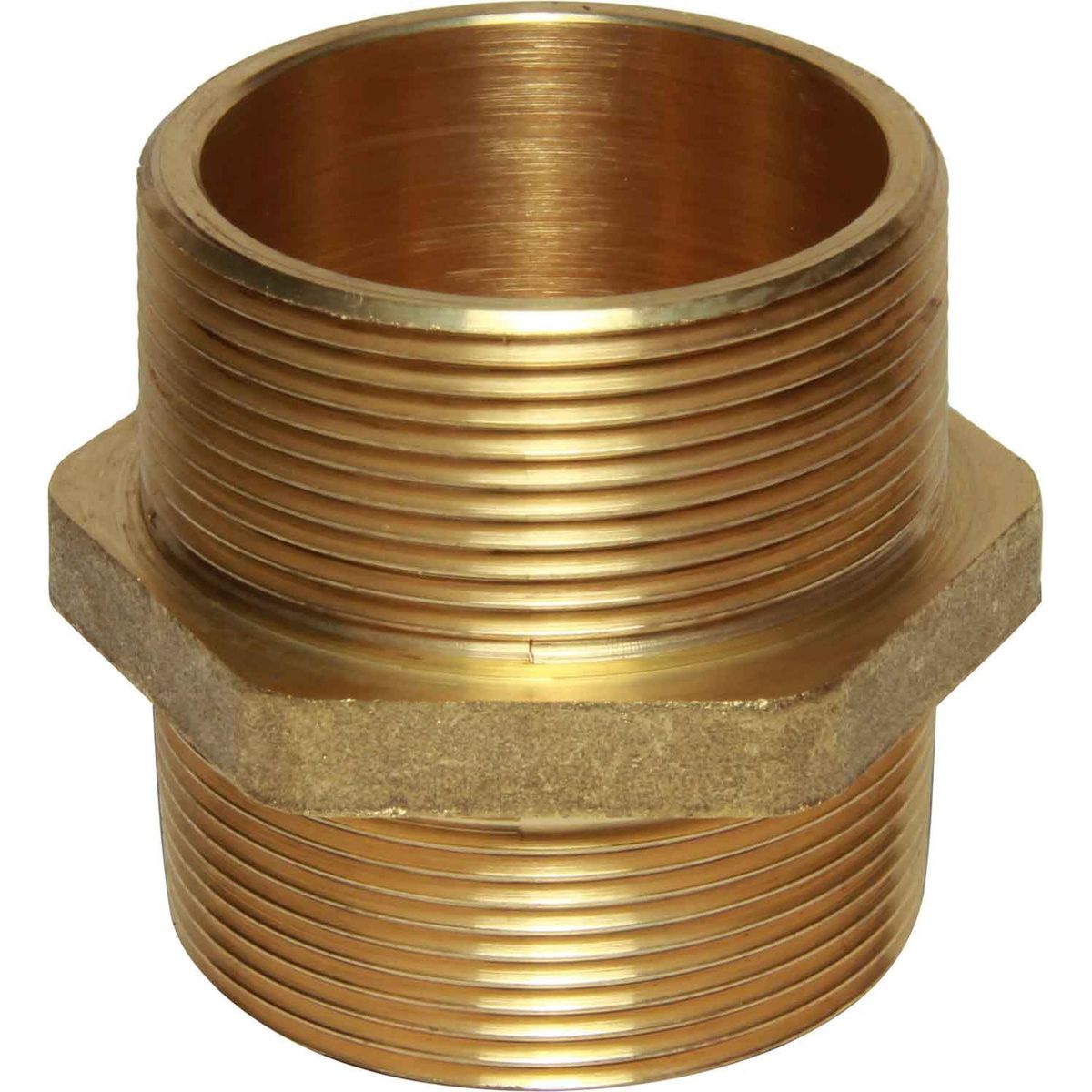 Maestrini Brass Equal Nipple (Thread Ports / 2" BSPT) 407608
