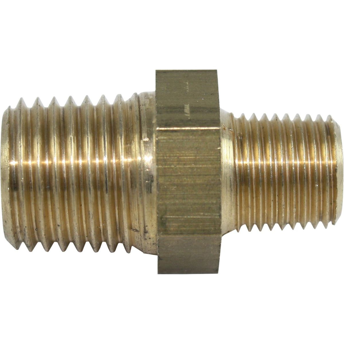 Maestrini Brass Reducing Nipple (1/4" BSPT Male to 1/8" BSPT Male) 407620