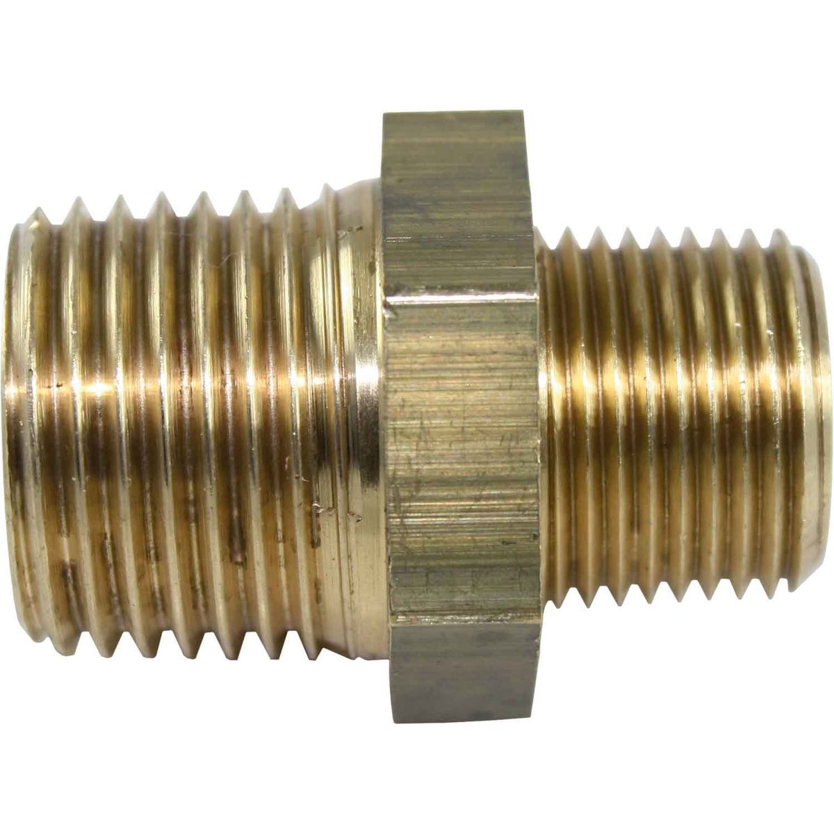 Maestrini Brass Reducing Nipple (1/2" BSPT Male to 3/8" BSPT Male) 407622