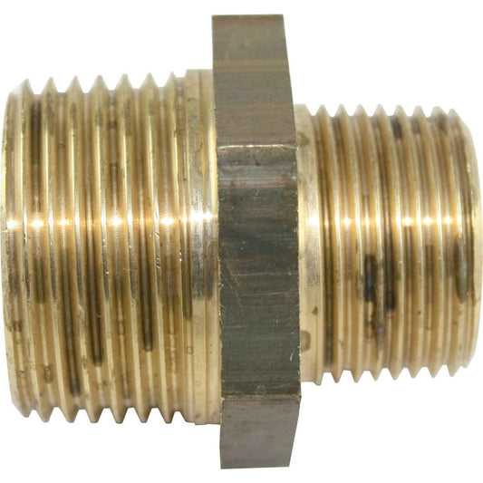 Maestrini Brass Reducing Nipple (1" BSPT Male to 3/4" BSPT Male) 407624