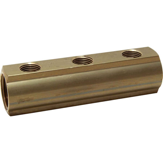 Maestrini Brass Female Pipe Manifold (1" BSP with 3 x 1/2" Inlets) 407913
