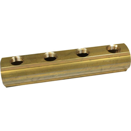 Maestrini Brass Female Pipe Manifold (1-1/4" BSP with 4 x 1/2" Inlets) 407924
