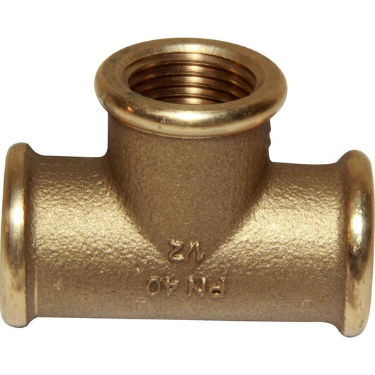 Maestrini Bronze Equal Tee Fitting (Female Ports / 1/2" BSP) 415103