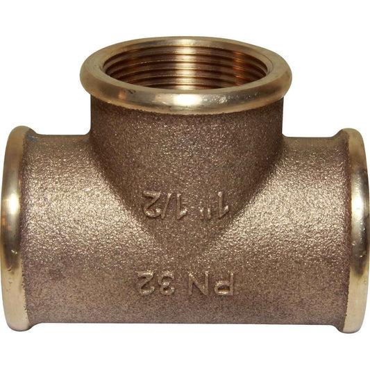 Maestrini Bronze Equal Tee Fitting (Female Ports / 1-1/2" BSP) 415107