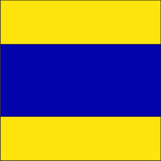 "D" Marine Code Flag Letter - 30x45xcm