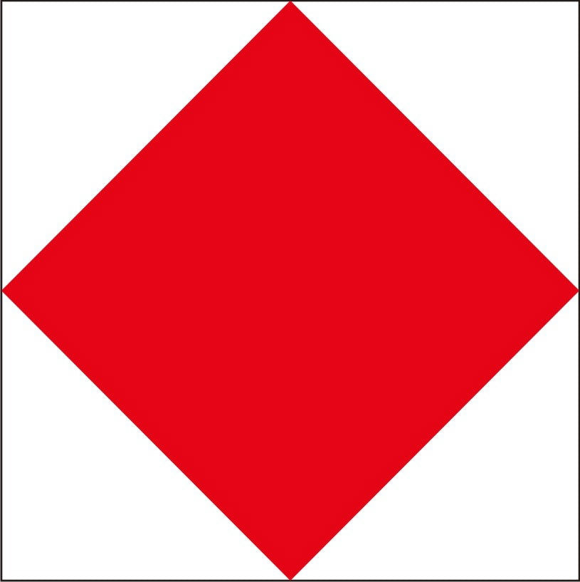 (CLEARANCE ITEM) "F" Marine Code Flag Letter - 30x45xcm