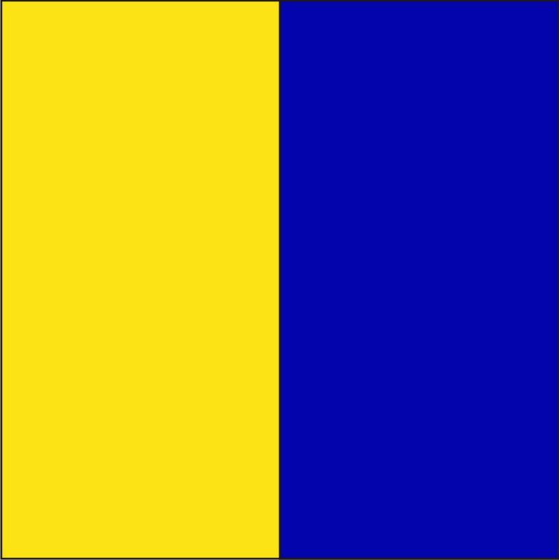 "K" Marine Code Flag Letter - 30x45xcm