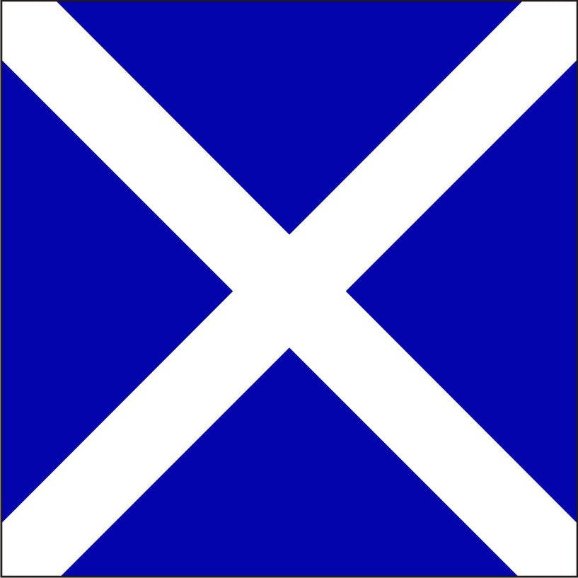 "M" Marine Code Flag Letter - 30x45xcm