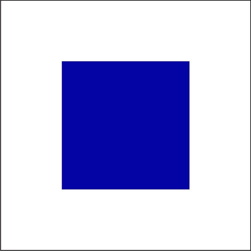 "S" Marine Code Flag Letter - 30x45xcm