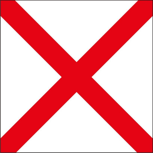 "V" Marine Code Flag Letter - 30x45xcm