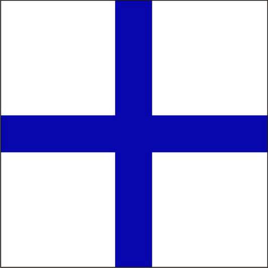 "X" Marine Code Flag Letter - 30x45xcm