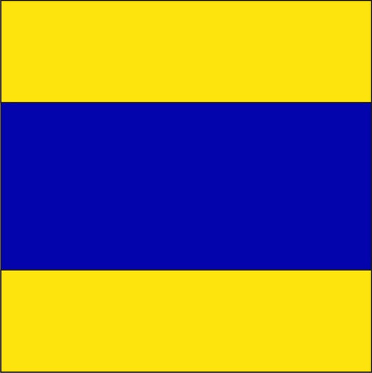 "D" Marine Code Flag Letter - 30x45xcm