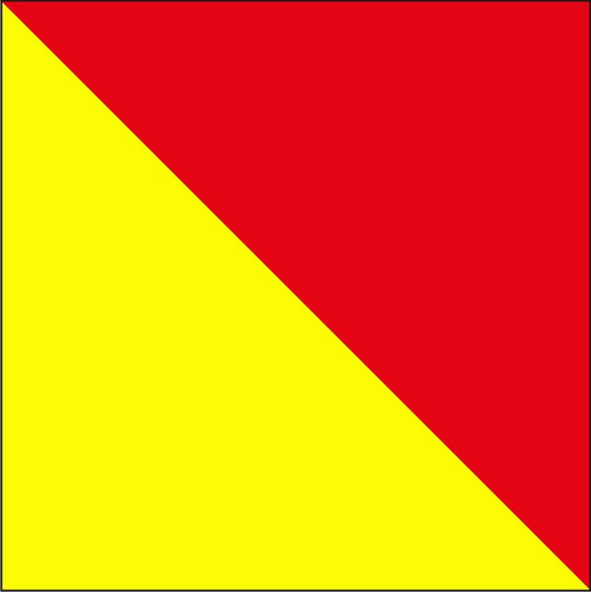 "O" Marine Code Flag Letter - 30x45xcm