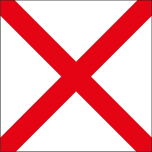 "V" Marine Code Flag Letter - 30x45xcm