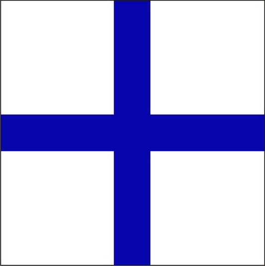 "X" Marine Code Flag Letter - 30x45xcm