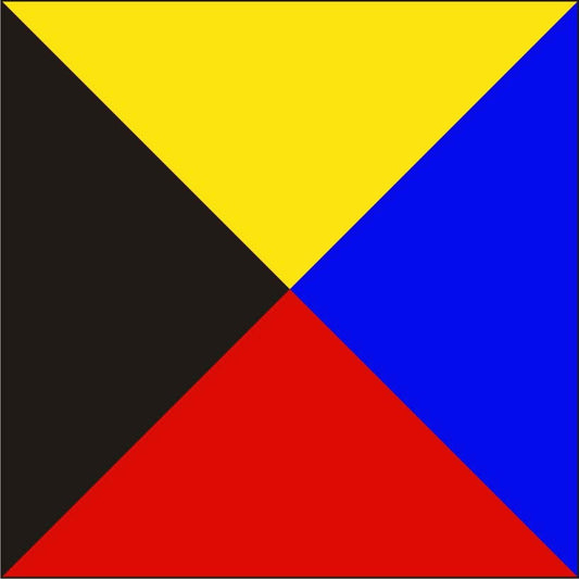 "Z" Marine Code Flag Letter - 30x45xcm