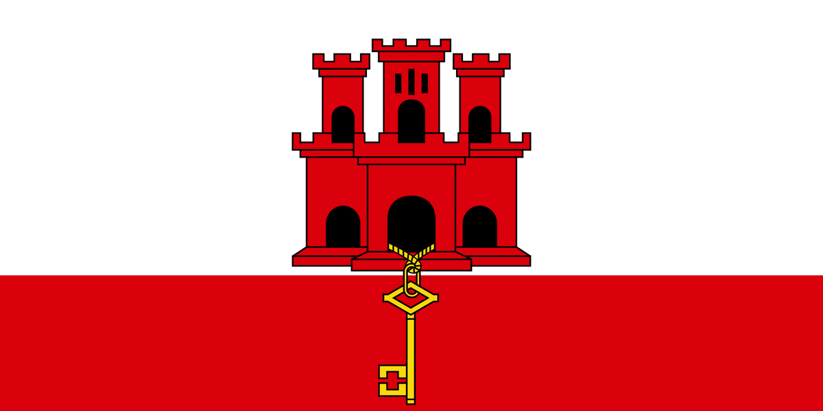 Gibralta Courtesy Flag 30 x 45cm