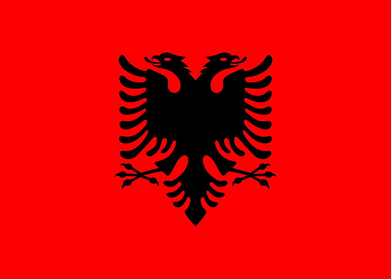 Albania Courtesy Flag 30 x 45cm