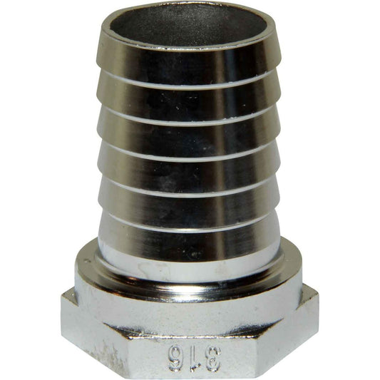 Osculati Stainless Steel 316 Hose Tail (1" BSP Female to 30mm Hose) 422256