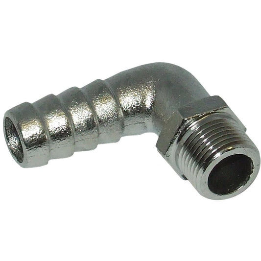 Osculati Stainless Steel 316 Hose Tail 90 Deg (3/8" BSP - 15mm Hose) 422327