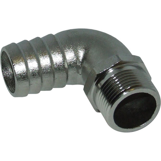 Osculati Stainless Steel 316 Hose Tail 90 Deg (3/4" BSP - 25mm Hose) 422347