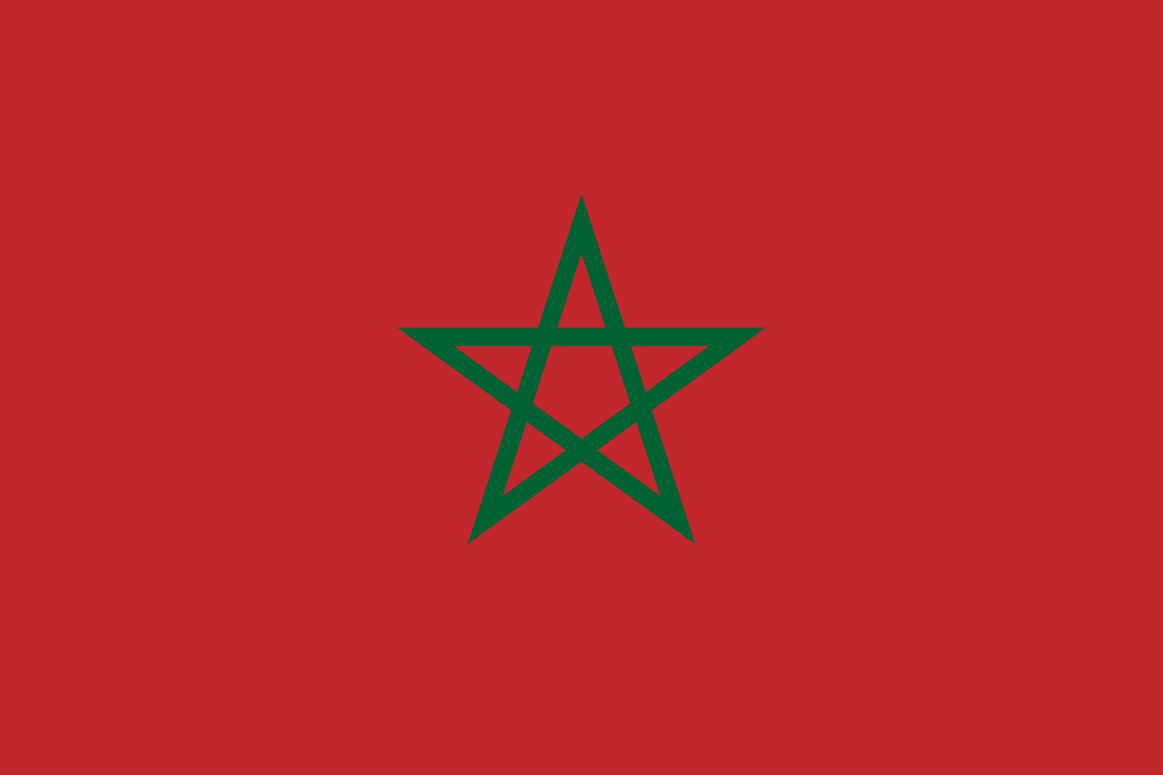 Morocco Courtesy Flag 30 x 45cm