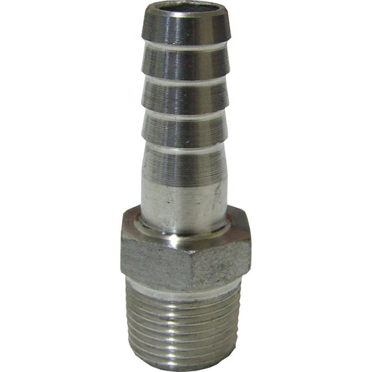 Osculati Stainless Steel 316 Hose Tail (3/8" BSPT Male to 12mm Hose) 422624