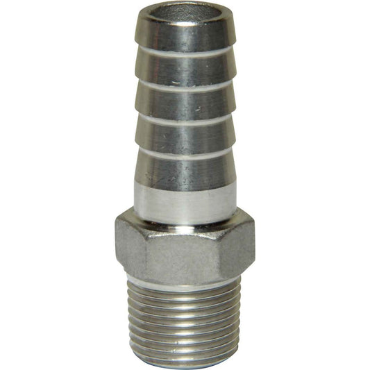 Osculati Stainless Steel 316 Hose Tail (3/8" BSPT Male to 15mm Hose) 422627