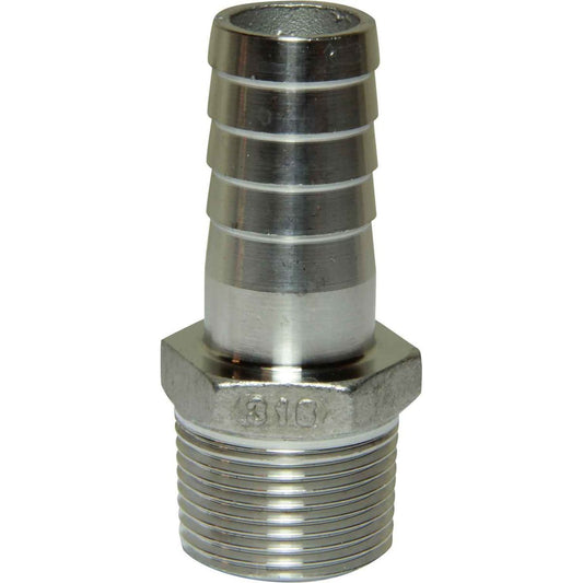 Osculati Stainless Steel 316 Hose Tail (3/4" BSPT Male to 20mm Hose) 422645