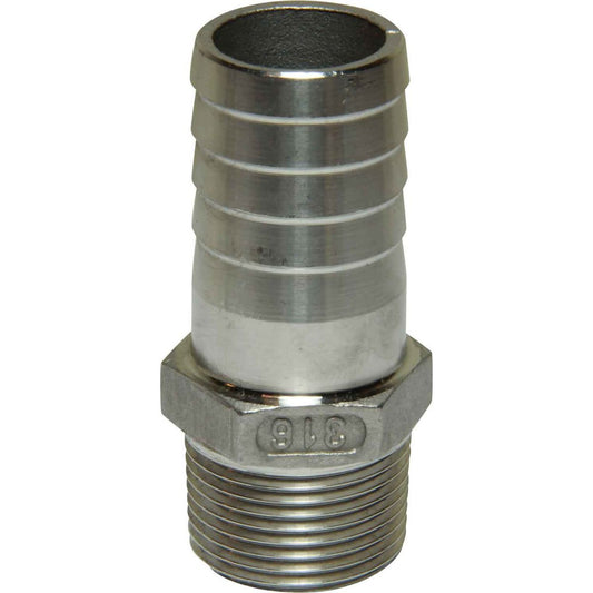 Osculati Stainless Steel 316 Hose Tail (3/4" BSPT Male to 25mm Hose) 422647