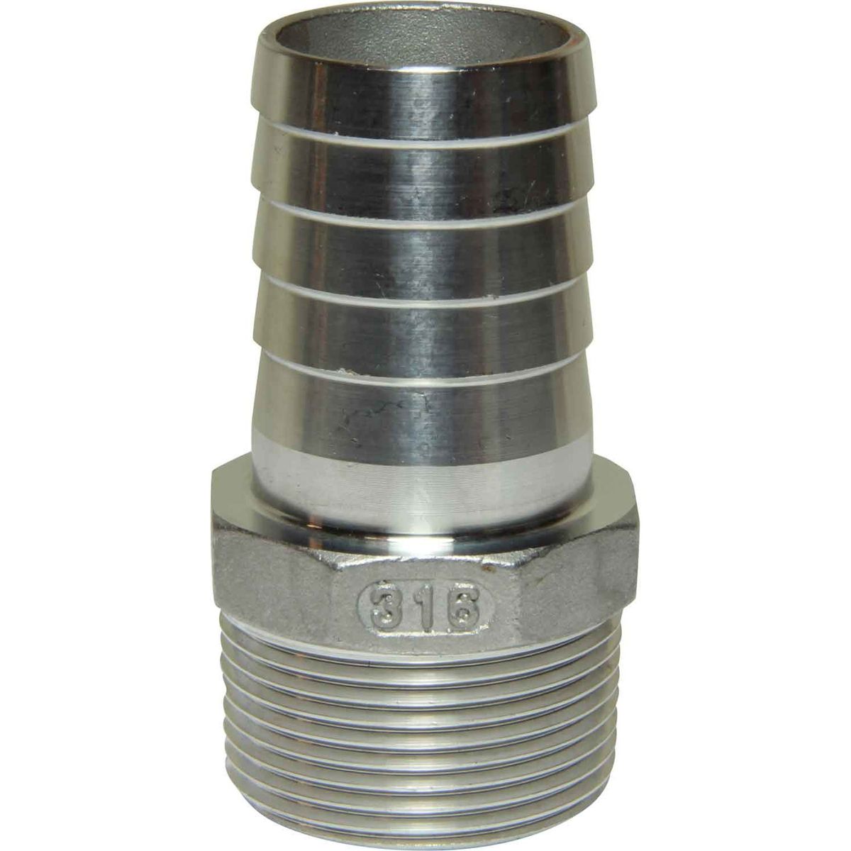Osculati Stainless Steel 316 Hose Tail (1-1/4" BSPT Male to 35mm Hose) 422664