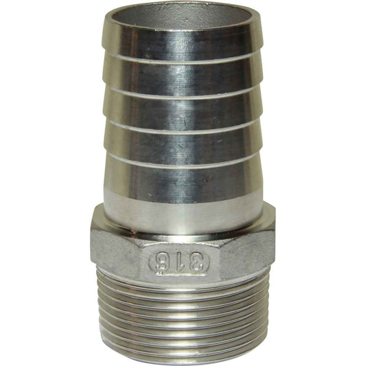 Osculati Stainless Steel 316 Hose Tail (1-1/4" BSPT Male to 38mm Hose) 422666