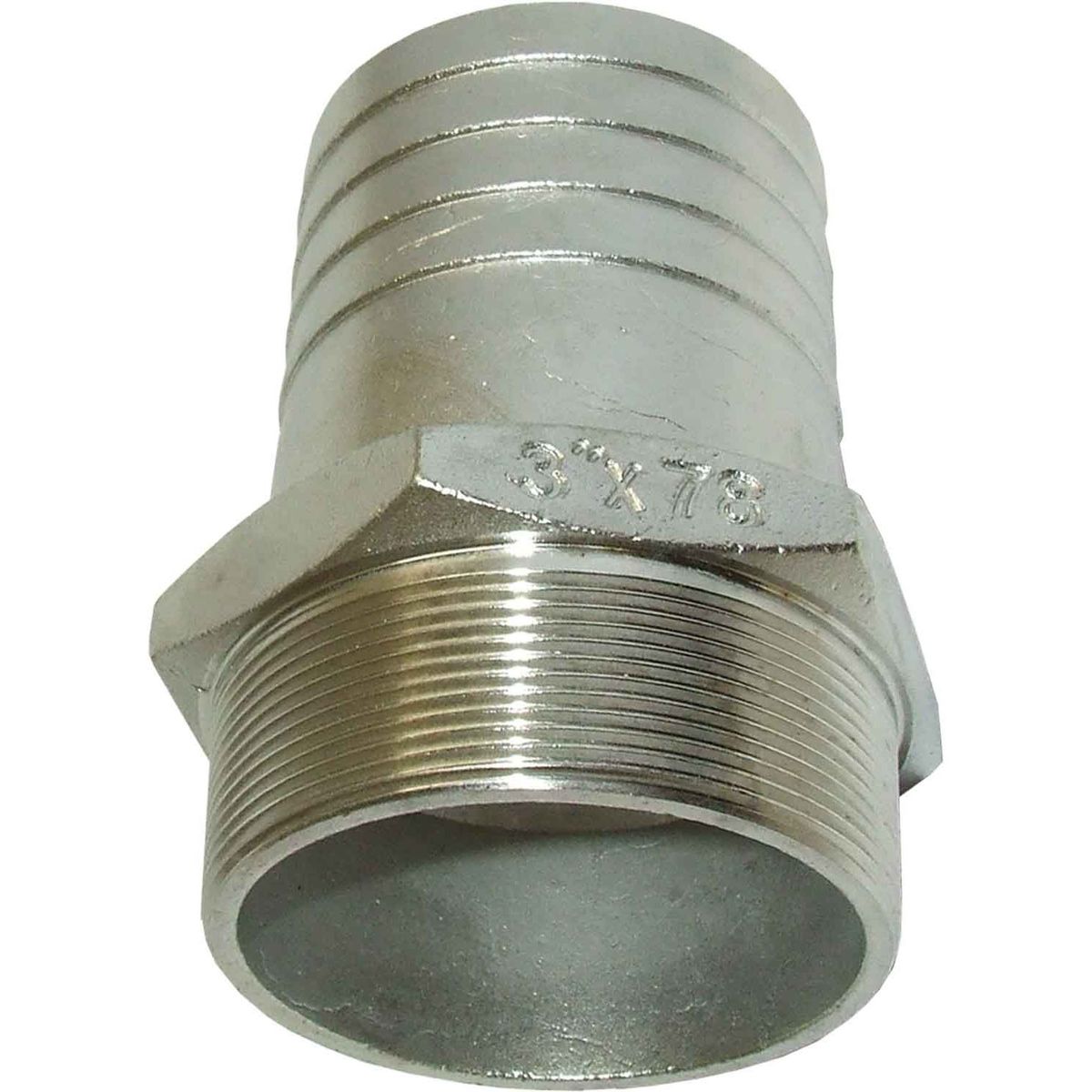 Osculati Stainless Steel 316 Hose Tail (3" BSPT Male to 78mm Hose) 422698