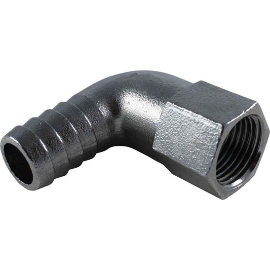 Osculati Stainless Steel 316 90 Degree Hose Tail (1/2" BSPF to 19mm) 422737