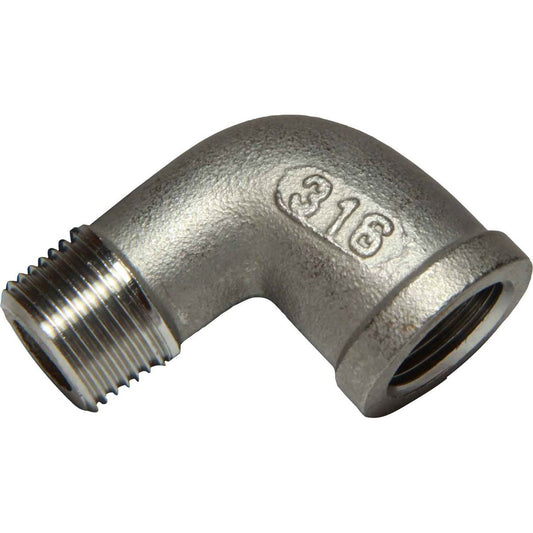Osculati Stainless Steel 316 90 Degree Elbow (3/8" BSP Male/Female) 423042
