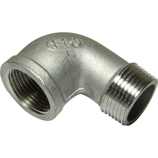 Osculati Stainless Steel 316 90 Degree Elbow (1" BSP Male/Female) 423045
