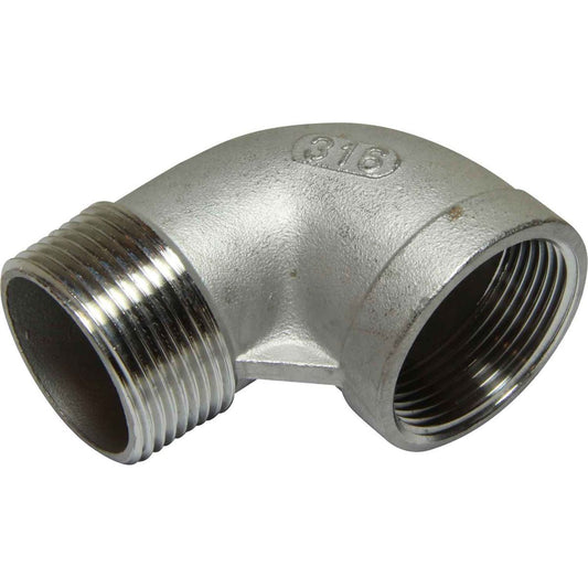 Osculati Stainless Steel 316 90 Degree Elbow (1-1/4" BSP Male/Female) 423046