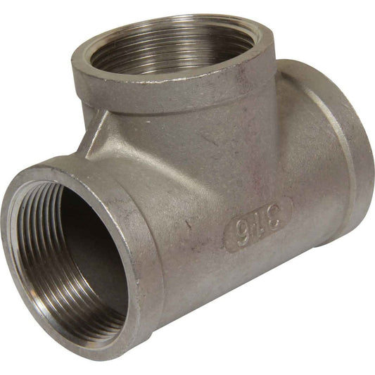Osculati Stainless Steel 316 Equal Tee Fitting (1-1/2" BSP Female) 423107