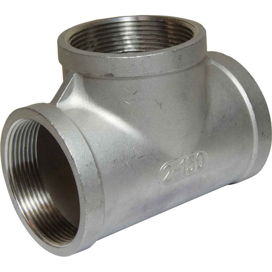 Osculati Stainless Steel 316 Equal Tee Fitting (Female Ports / 2" BSP) 423108